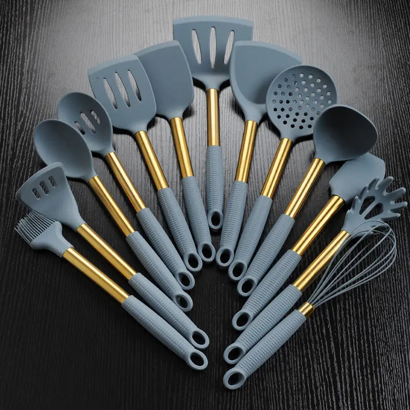 Silicone Kitchenware With Stainless Steel Handle null