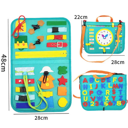 New Busy Book Children's Busy Board Dressing And Buttoning Learning Baby Early Education Preschool Sensory Learning Toy null