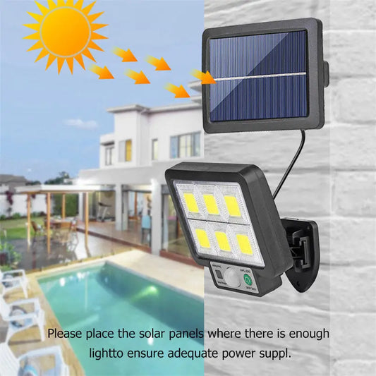 LED Solar Split Wall Lamp 3 Mode Waterproof Motion Sensor Lamps Garden Street Lighting Solar Lamp For Garage Security Wall Light null