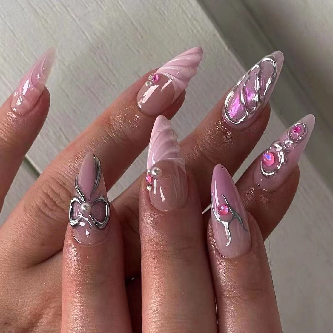 3D Three-dimensional Popular Rhinestone Relief Fake Nails null 3D Three-dimensional Popular Rhinestone Relief Fake Nails 3D Three-dimensional Popular Rhinestone Relief Fake Nails