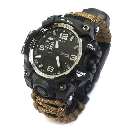 Outdoor Waterproof Multifunctional Climbing Watch Parachute Cord Woven Emergency Survival Watch null Outdoor Waterproof Multifunctional Climbing Watch Parachute Cord Woven Emergency Survival Watch