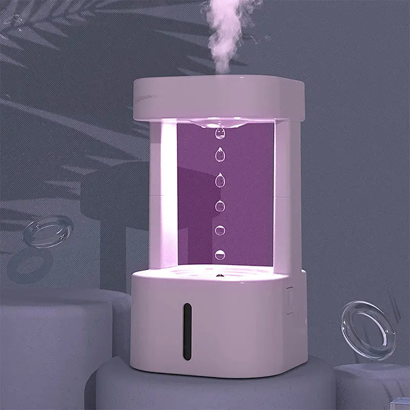 Creative Anti-gravity Water Drop Humidifier Air Conditioning Mist Spray Household Quiet Bedroom Office With 580ML Water Tank null