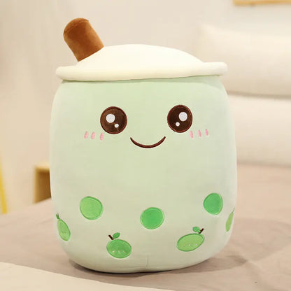 Cute Fruit Drink Plush Stuffed Soft Strawberry Milk Tea Plush Boba Tea Cup Toy Bubble Tea Pillow Cushion Kids Gift null