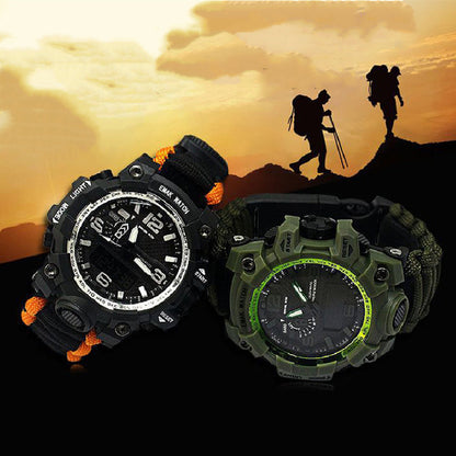 Outdoor Waterproof Multifunctional Climbing Watch Parachute Cord Woven Emergency Survival Watch null Outdoor Waterproof Multifunctional Climbing Watch Parachute Cord Woven Emergency Survival Watch