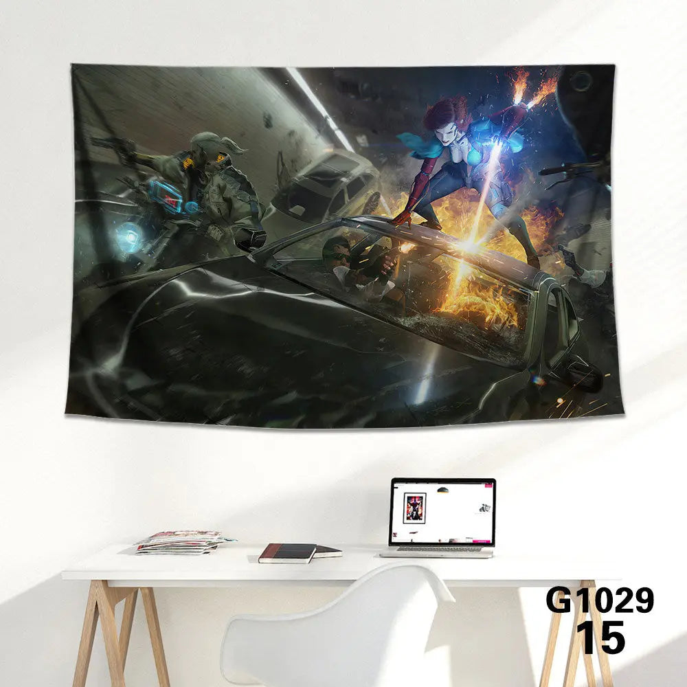 Game background cloth tapestry wall cloth tapestry decoration canvas null