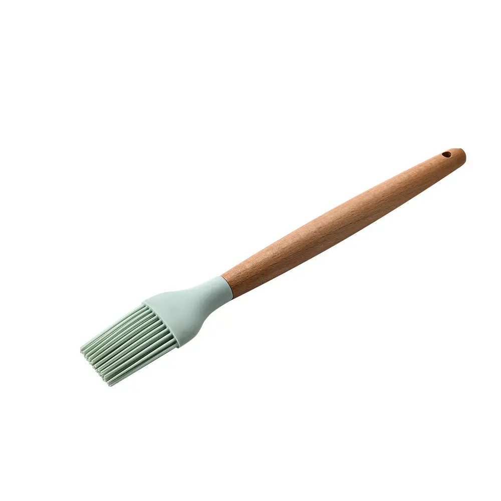 Silicone Kitchenware With Wooden Handle null