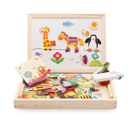 Children's Magnetic Jigsaw Puzzle Toy Cute Cartoon Animal Jigsaw Puzzle Picture Board Children's Educational Toy null