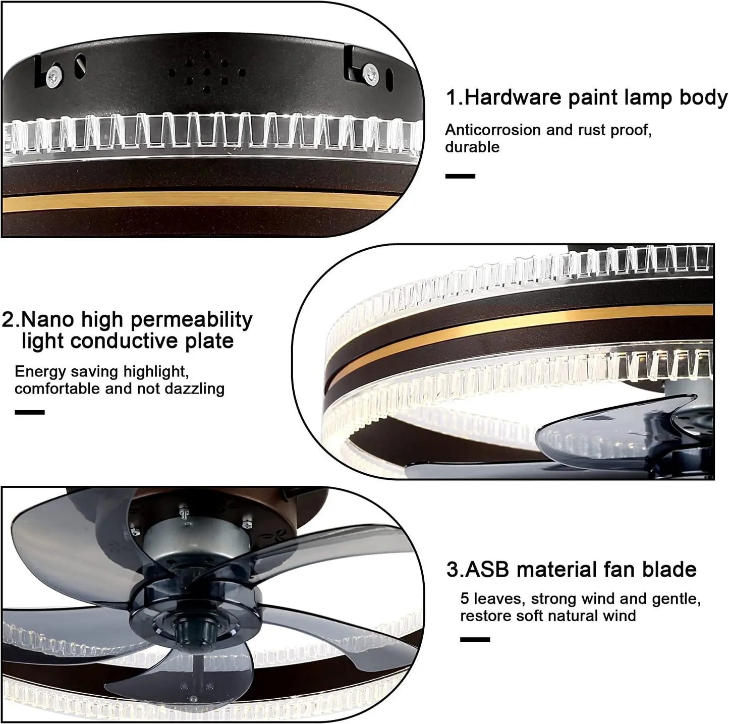 Ceiling Fan Home Integrated Invisible Ceiling Fan Light null