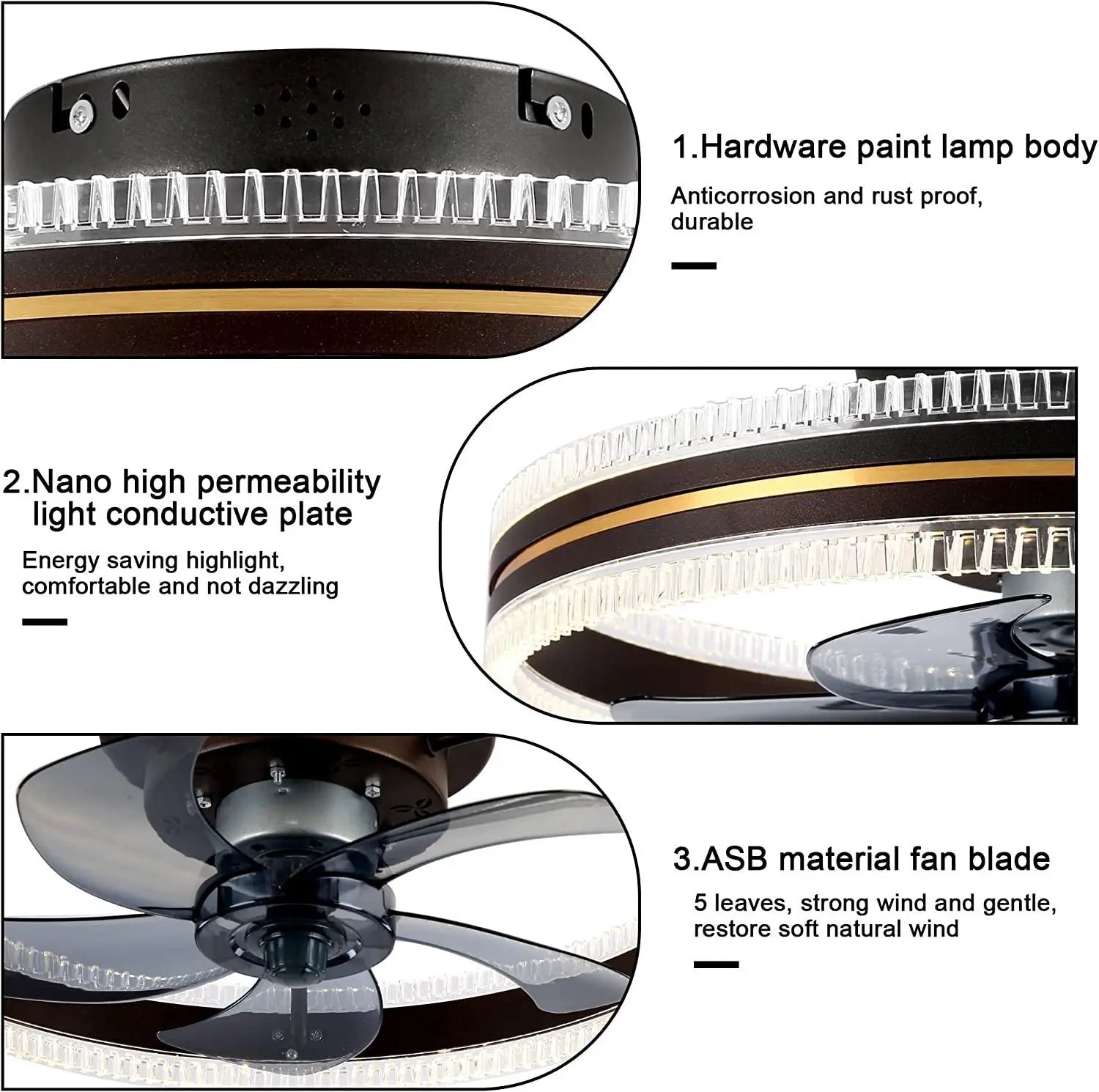 Ceiling Fan Home Integrated Invisible Ceiling Fan Light null