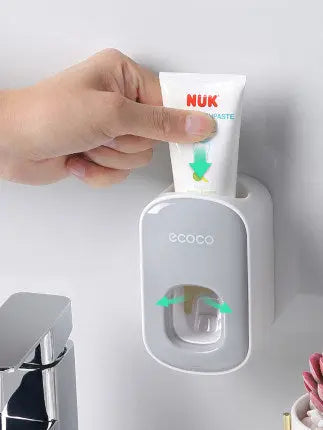 Wall Mounted Automatic Toothpaste Holder Bathroom Accessories Set Dispenser null