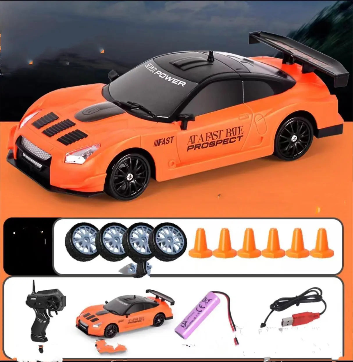 2.4G Drift Rc Car 4WD RC Drift Car Toy Remote Control GTR Model AE86 Vehicle Car RC Racing Car Toy For Children Christmas Gifts null