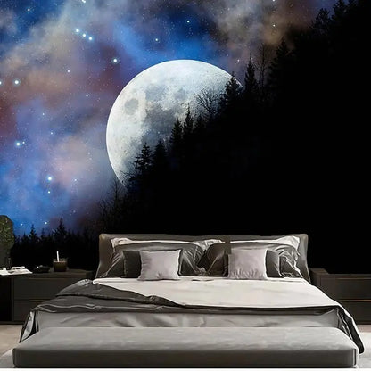 Printed Moon Dark Side Tapestry Multifunctional Tapestry Sitting Carpet Wall Mount null