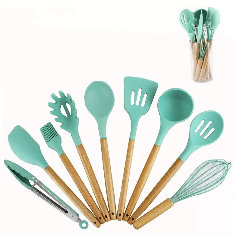 New silicone kitchenware with wooden handle null