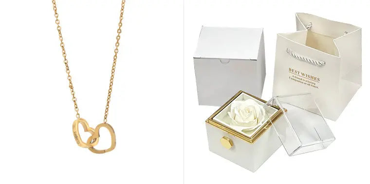 Rotating Soap Flower Rose Gift Box Creative Rotating Rose Jewelry Packaging Box Valentine's Day Gift For Women null