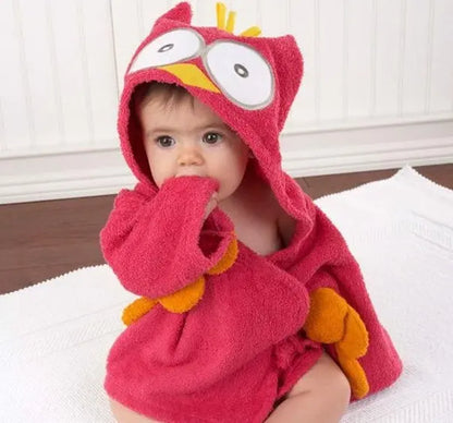 Cartoon Cute Animal Modeling Baby Bath Towels Baby Bathrobes Cotton Children's Bathrobes Baby Hooded null