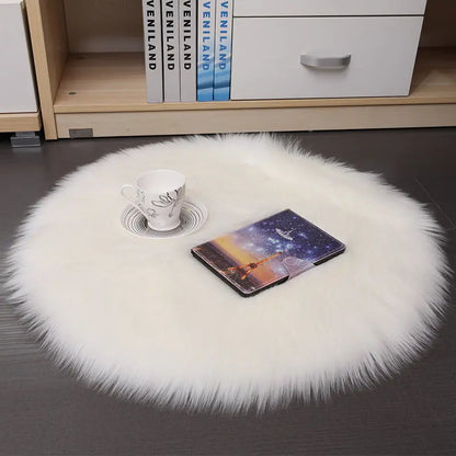 Hair Plush Carpet Floor Mats Household Floor Mats  Wool Round Bedroom Carpets null