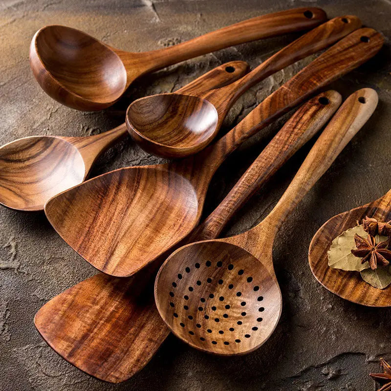 Kitchenware Set Household Non-stick Cookware Wooden Spoon null