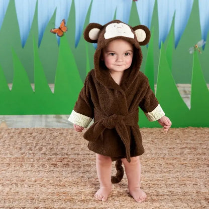 Cartoon Cute Animal Modeling Baby Bath Towels Baby Bathrobes Cotton Children's Bathrobes Baby Hooded null