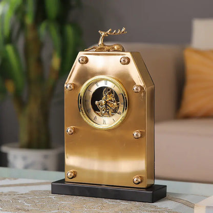 European-Style Clocks,Ornaments, Desk Clocks, Living Room Large, Old Desktop Retro Clocks, Clocks, American Silent Pendulum Clocks, Desk Clocks null