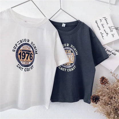 Children Clothing Children Short-sleeved T-shirt Boys Summer New Baby Summer Children Half-sleeved Western Style null