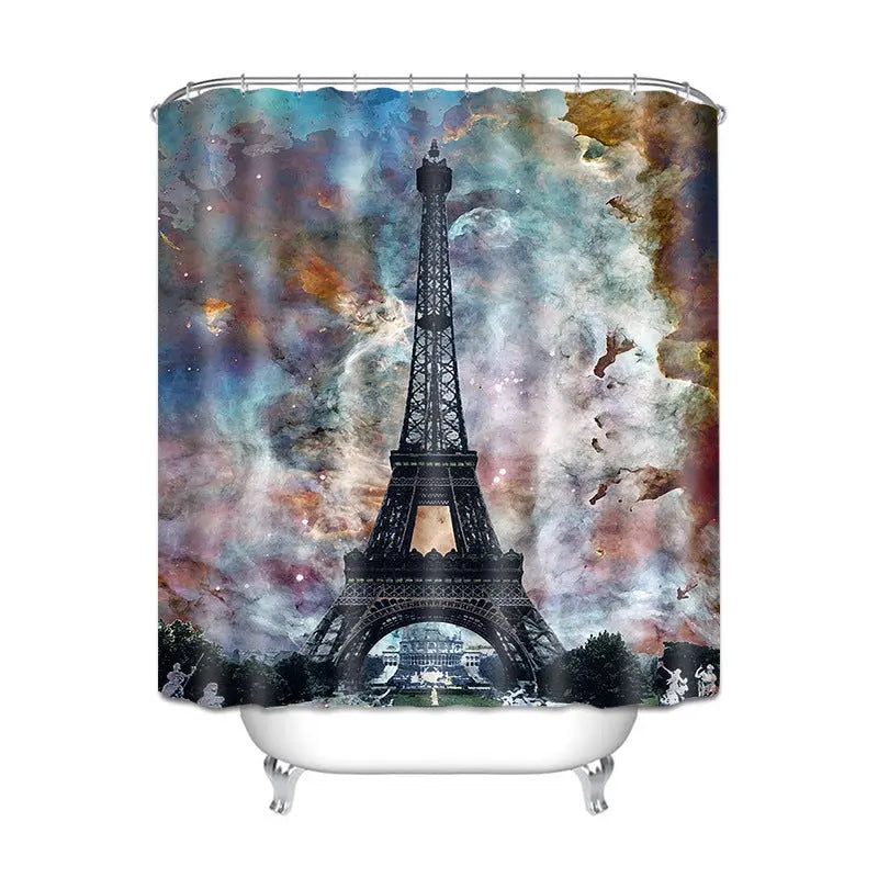 Digital Printing Plus 3 Thick Series Polyester Waterproof Shower Curtain null