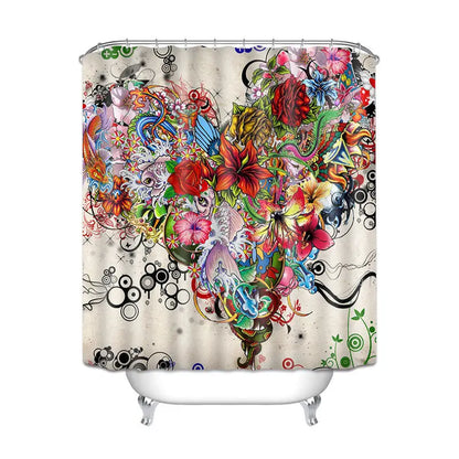 Digital Printing Plus 3 Thick Series Polyester Waterproof Shower Curtain null