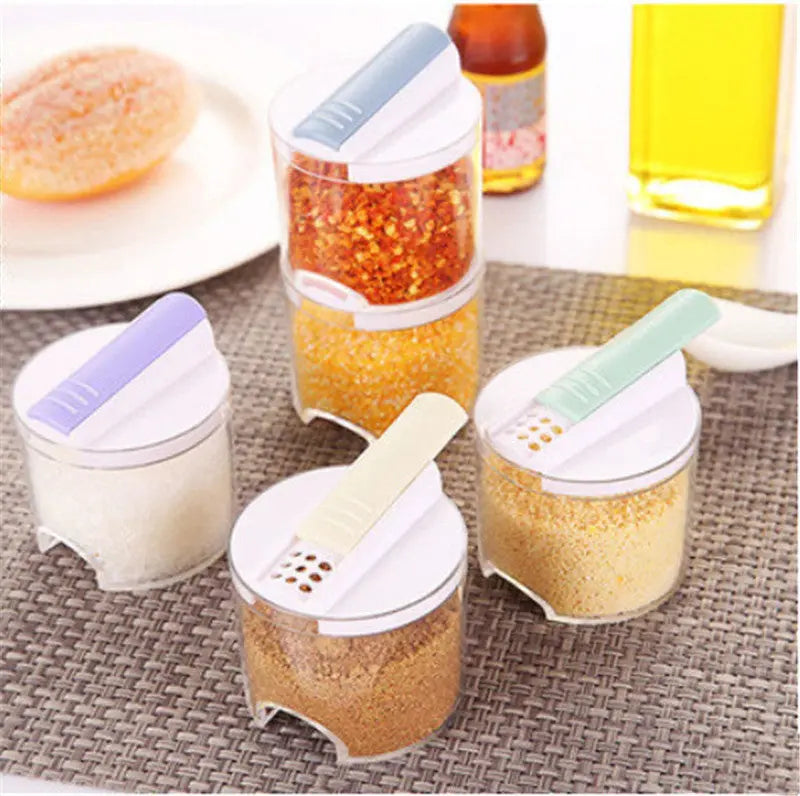 Kitchenware Plastic Sealed Double Lid Seasoning Box null