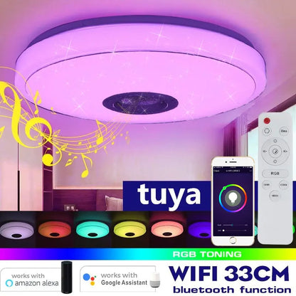 Tuya Wifi Smart Ceiling Light Led Colorful App Remote Control Bluetooth Lamps Alexa Google Home Cross-Border null