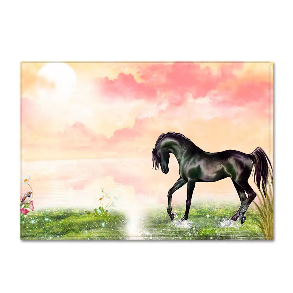 Dream Horse 3D Print Carpets For Living Room Bedroom null