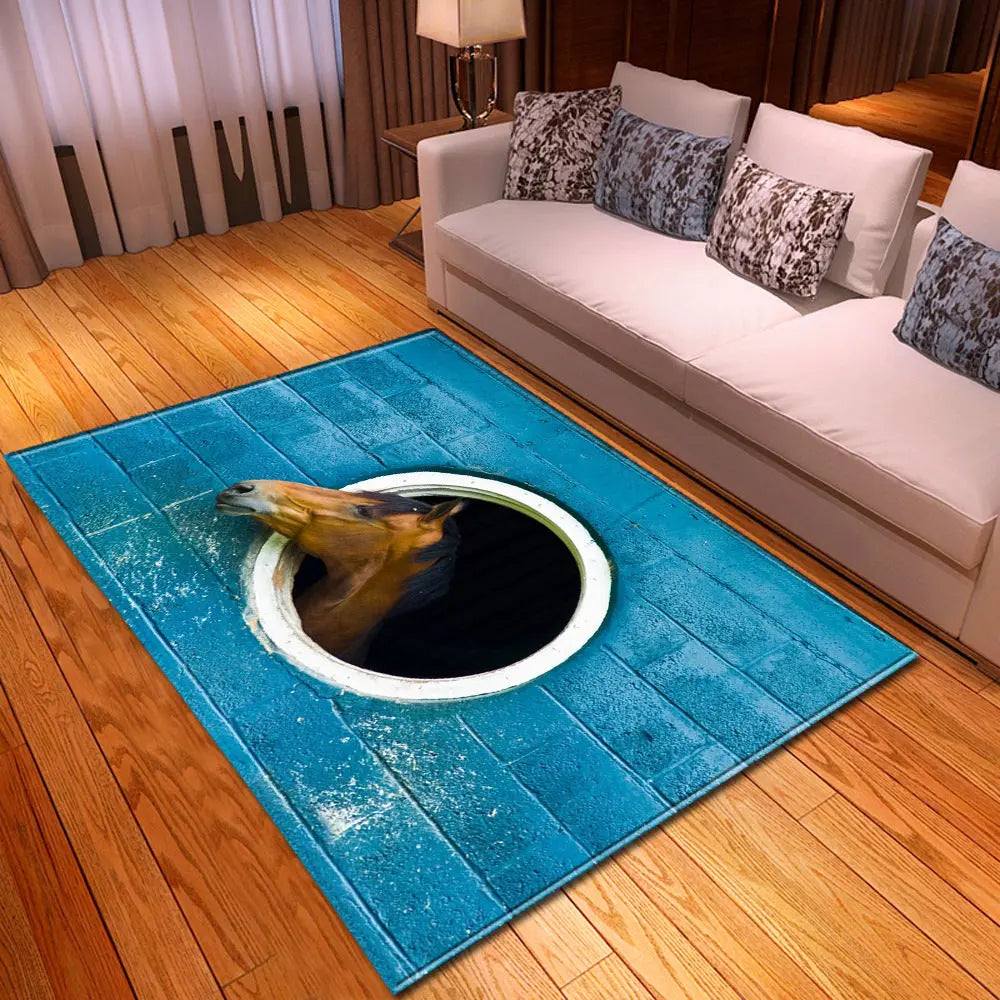 Dream Horse 3D Print Carpets For Living Room Bedroom null