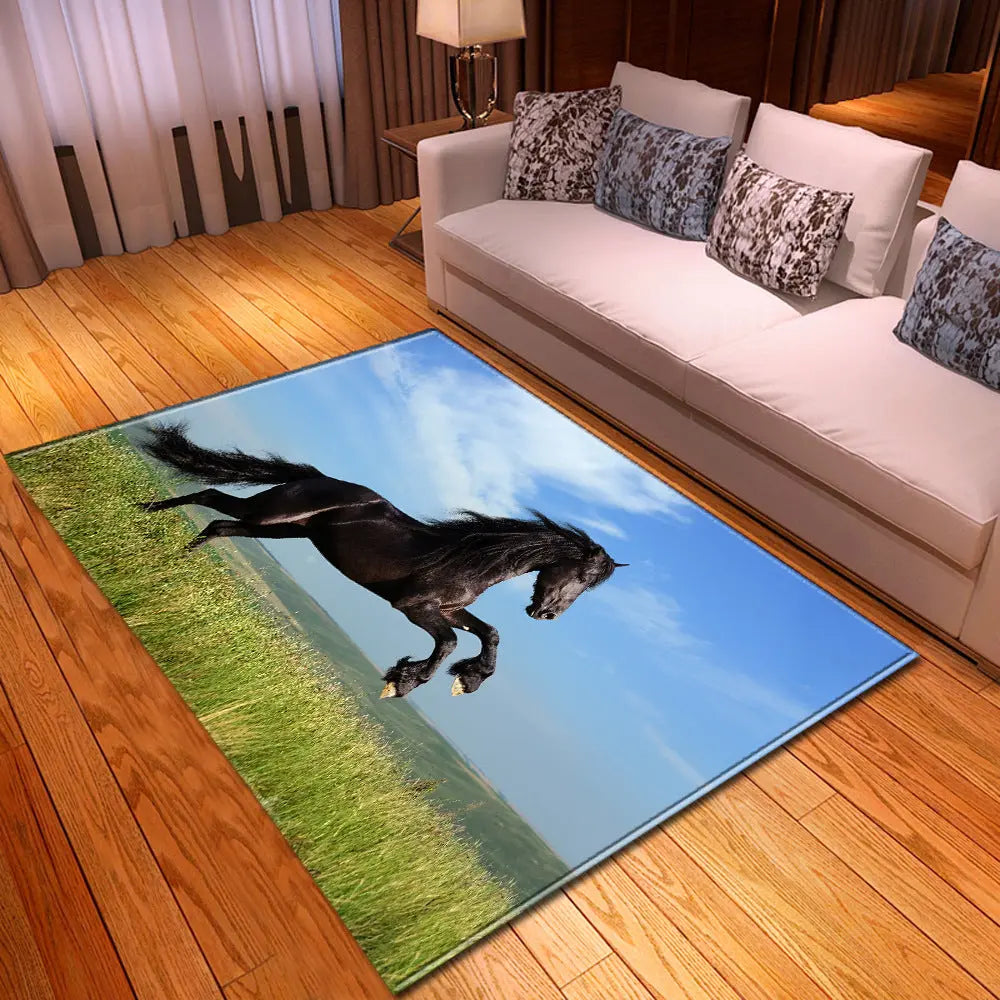 Dream Horse 3D Print Carpets For Living Room Bedroom null