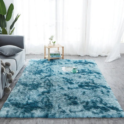 Tie-dyed Wool Carpets, Living Room Plain PV Pile Carpets null