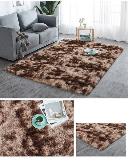 Tie-dyed Wool Carpets, Living Room Plain PV Pile Carpets null