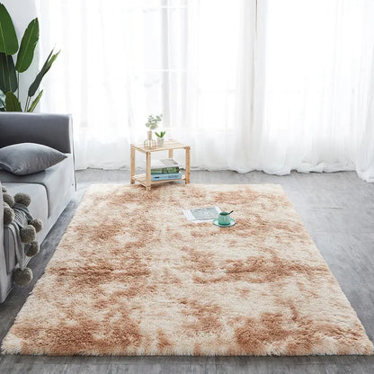 Tie-dyed Wool Carpets, Living Room Plain PV Pile Carpets null