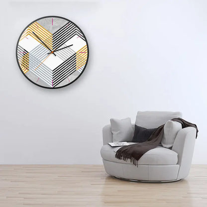 Geometric Nordic Style Abstract Picture Series Clocks null