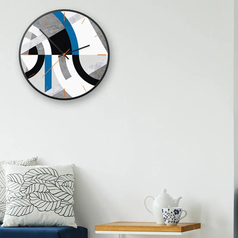 Geometric Nordic Style Abstract Picture Series Clocks null