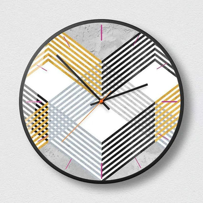 Geometric Nordic Style Abstract Picture Series Clocks null