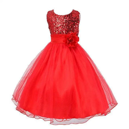 Baby Sequin Dress Flower Girl Wedding Princess Dress null