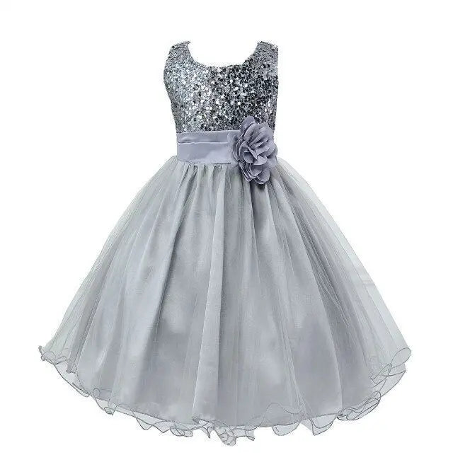 Baby Sequin Dress Flower Girl Wedding Princess Dress null