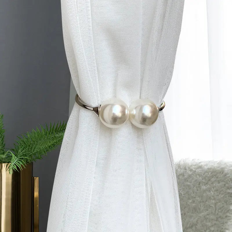 Light Luxury Curtain Straps Pearl Alloy Spring New House Soft Decoration Living Room Bedroom Curtain Buckle Is Not A Pair null