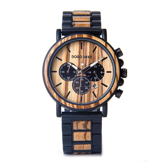 Luxury Wood Stainless Steel Men Watch Stylish Wooden null Luxury Wood Stainless Steel Men Watch Stylish Wooden