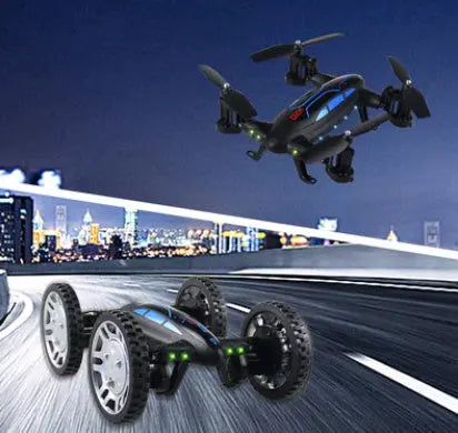 OTRC FY602 Air-Road RC Drone Car 2 in 1 Flying Car 2.4G RC Quadcopter Drone 6-Axis 4CH Helicopter With HD Camera High Speed 4WD null