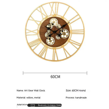 American Retro Decoration Creative Mechanical Style Decorative Clocks null