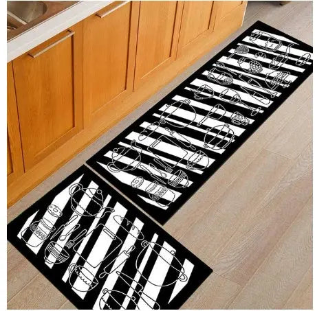 Floor mats, non-slip, oil-proof, household machine washable door mats, bathroom, bathroom, bedside rugs null