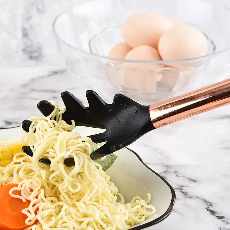 8pcs Stainless Steel Handle Silicone Kitchenware Set null