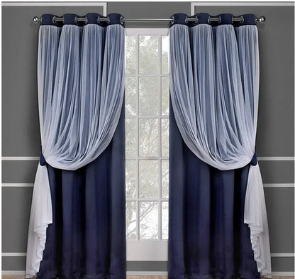 Curtain Lace Double Layer Shading null