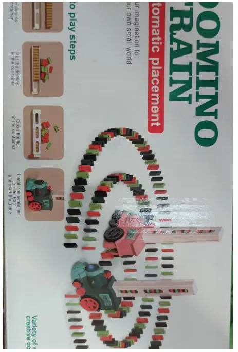 Domino Train Toys Baby Toys Car Puzzle Automatic Release Licensing Electric Building Blocks Train Toy null