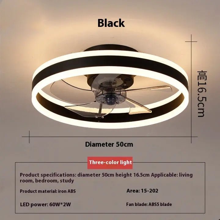 Bedroom Living Room Invisible LED Ceiling Ceiling Fan Lights null