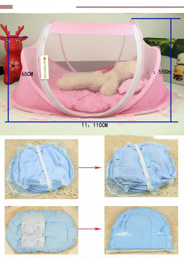 Foldable  Baby Bed Net With Pillow Net 2pieces Set null