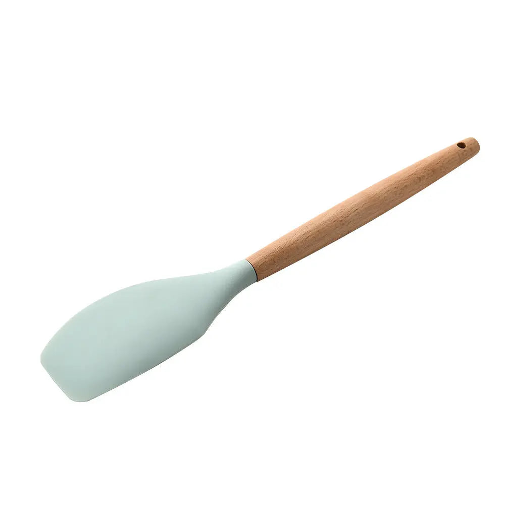 Silicone Kitchenware With Wooden Handle null